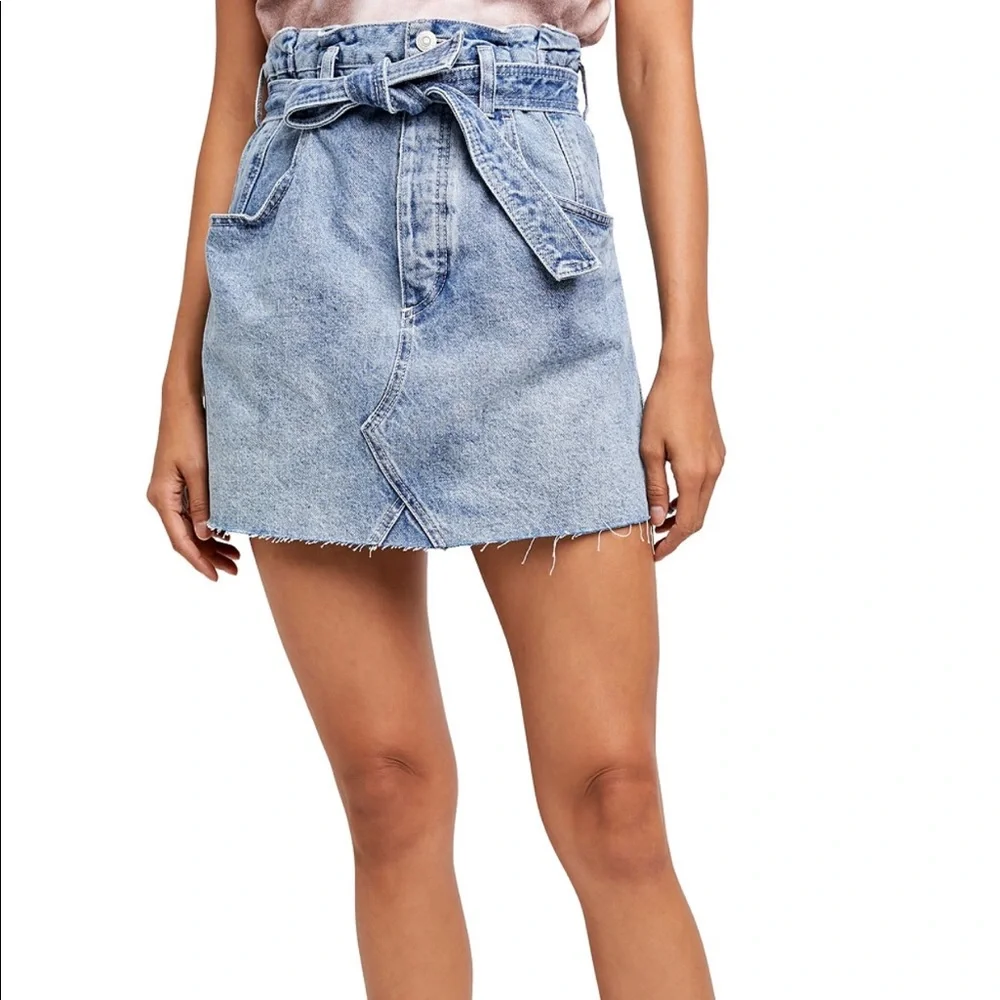 NWT Free People East of Eden Mini Denim Skirt - Picture 4 of 14